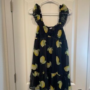 Mimi chica lemon print baby doll dress nwot size medium